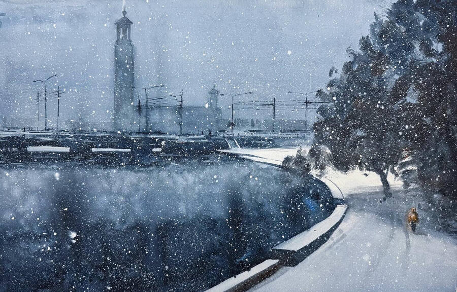 Stockholms stadshus i december