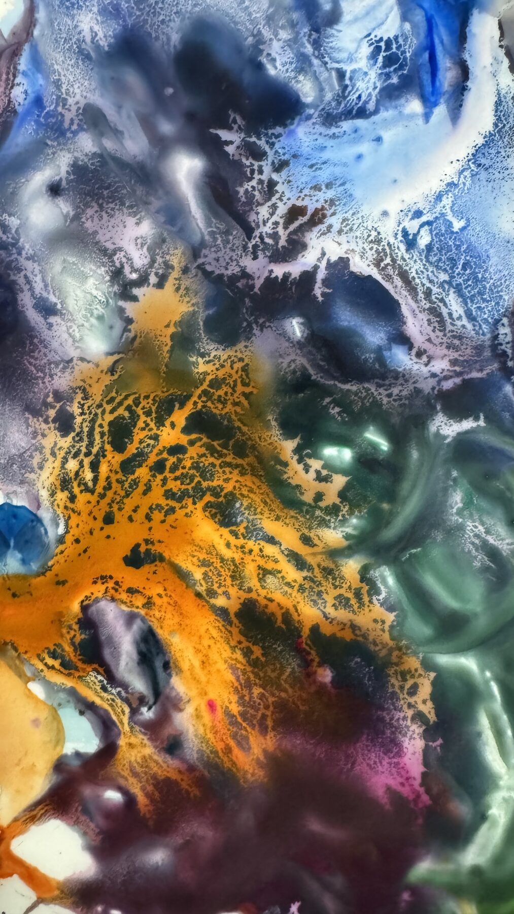 Färgrik närbild av olas palett.