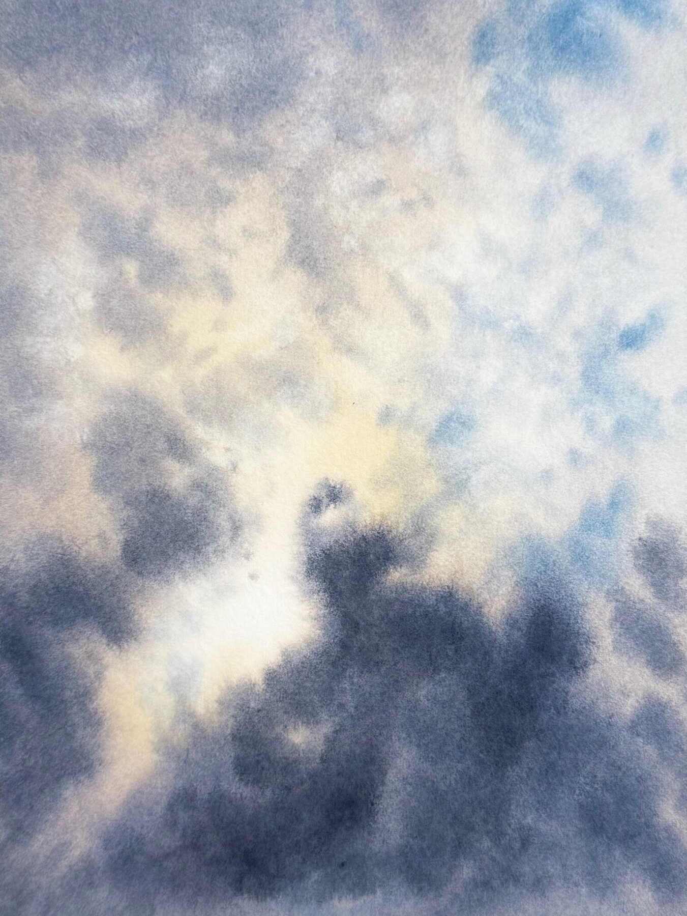 Solstudie i blågrått och guld.